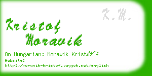 kristof moravik business card